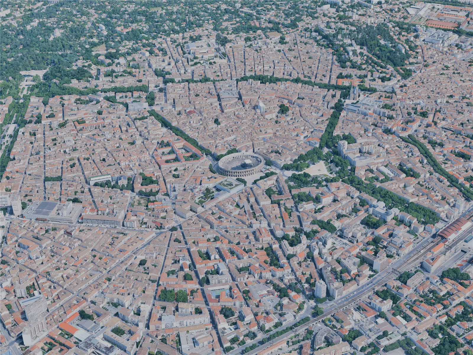 Nimes City, France (2024) 3D Model