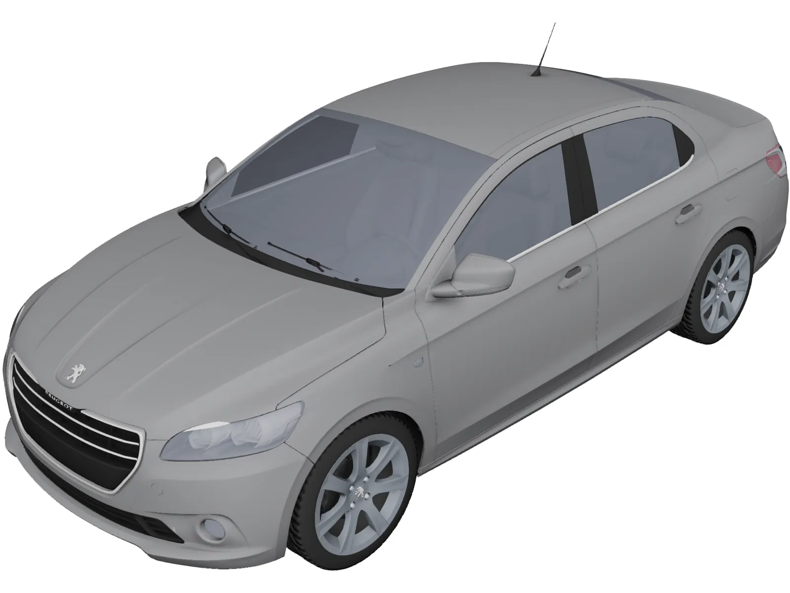 Peugeot 301 (2013) 3D Model main preview