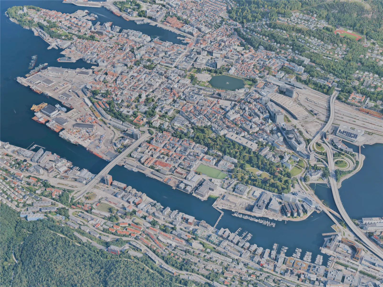 Bergen City, Norway (2025) 3D Model main preview