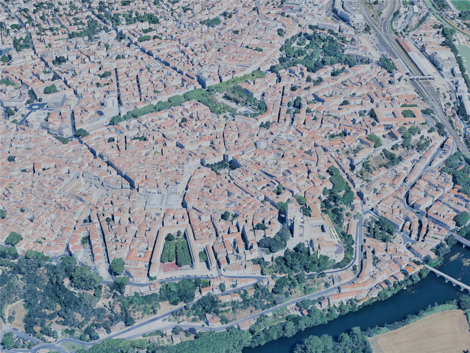 Beziers City, France (2025) 3D Model main preview