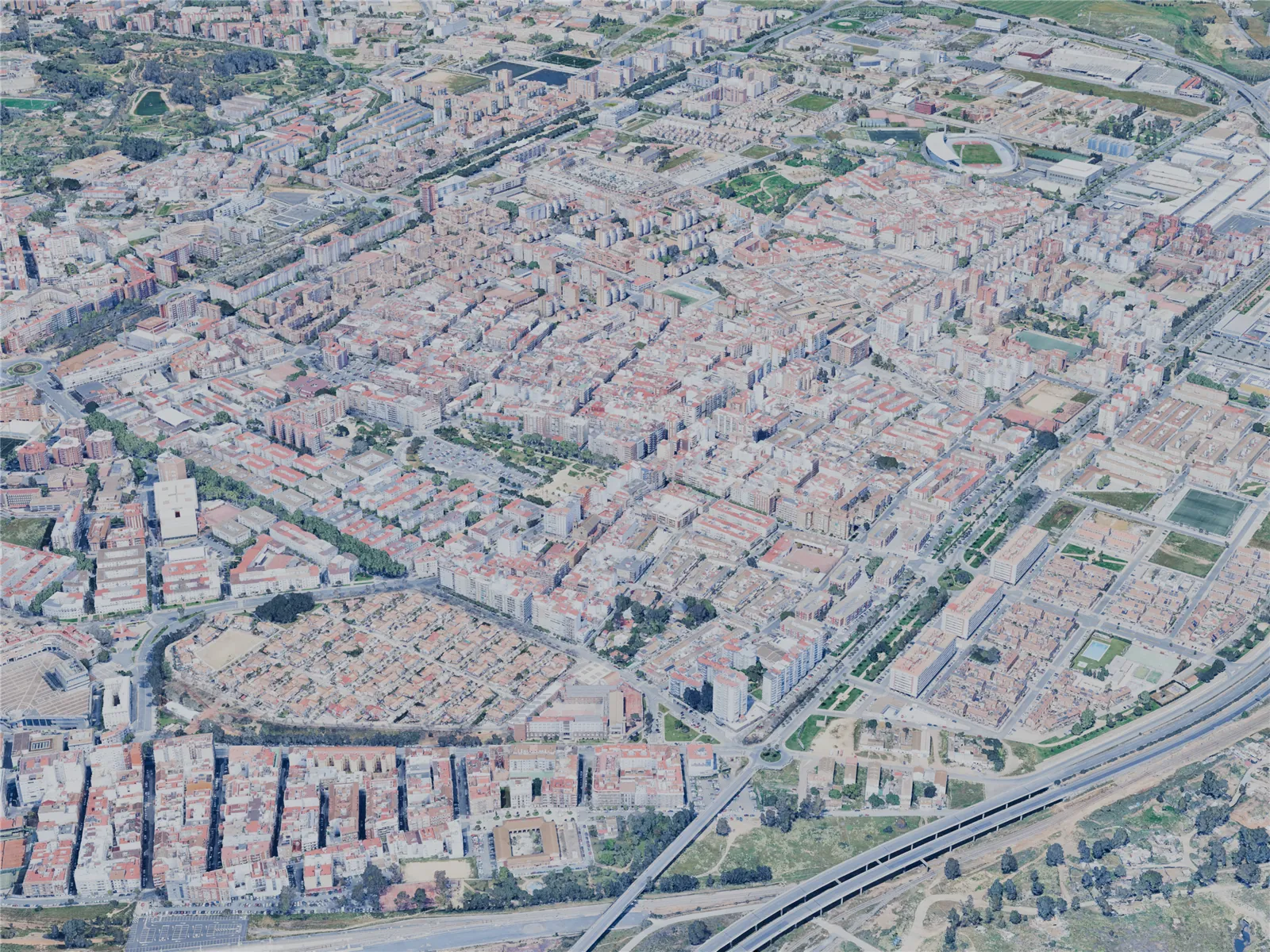 Huelva City, Spain (2025) 3D Model main preview