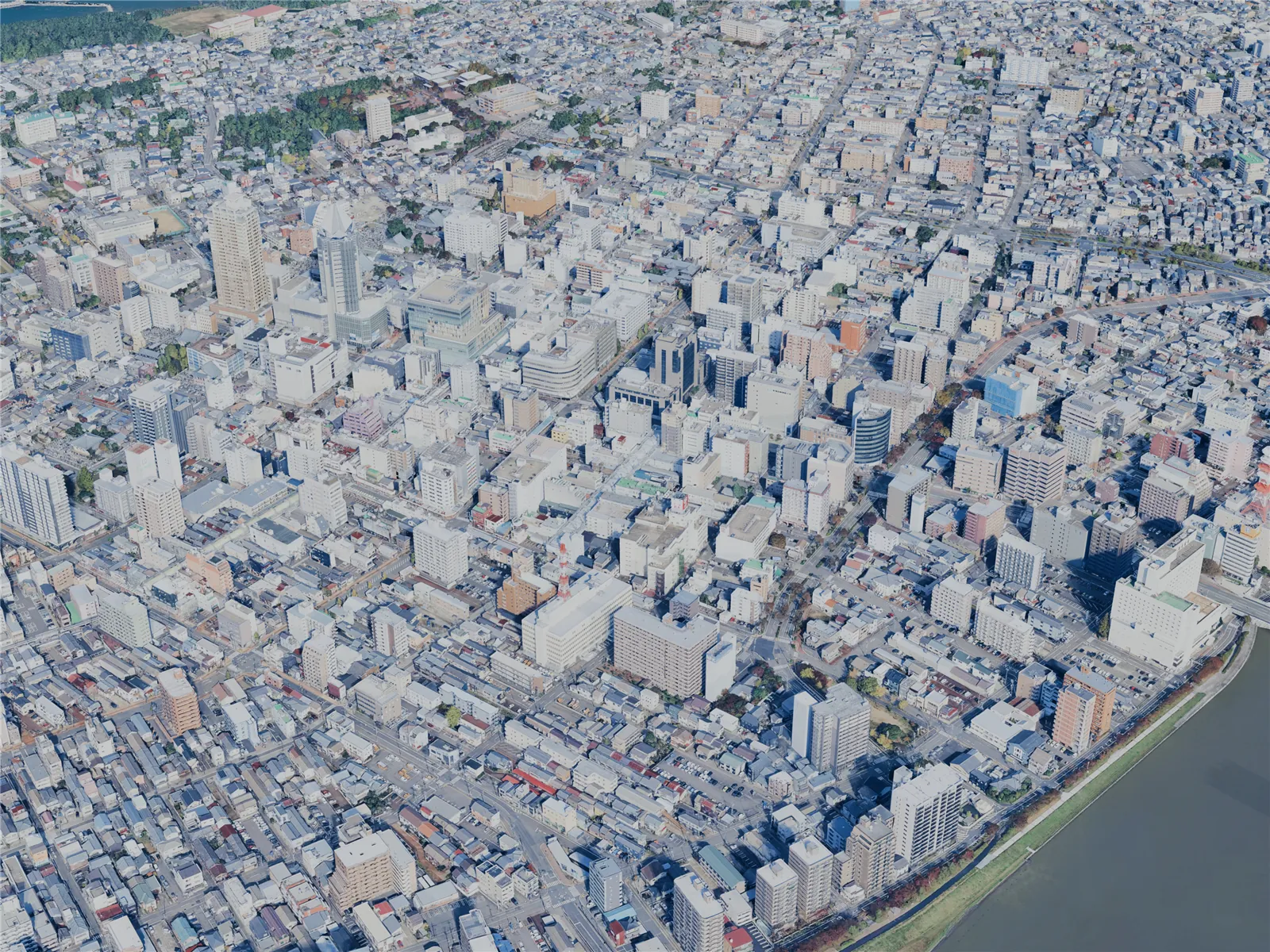 Niigata City, Japan (2025) 3D Model main preview