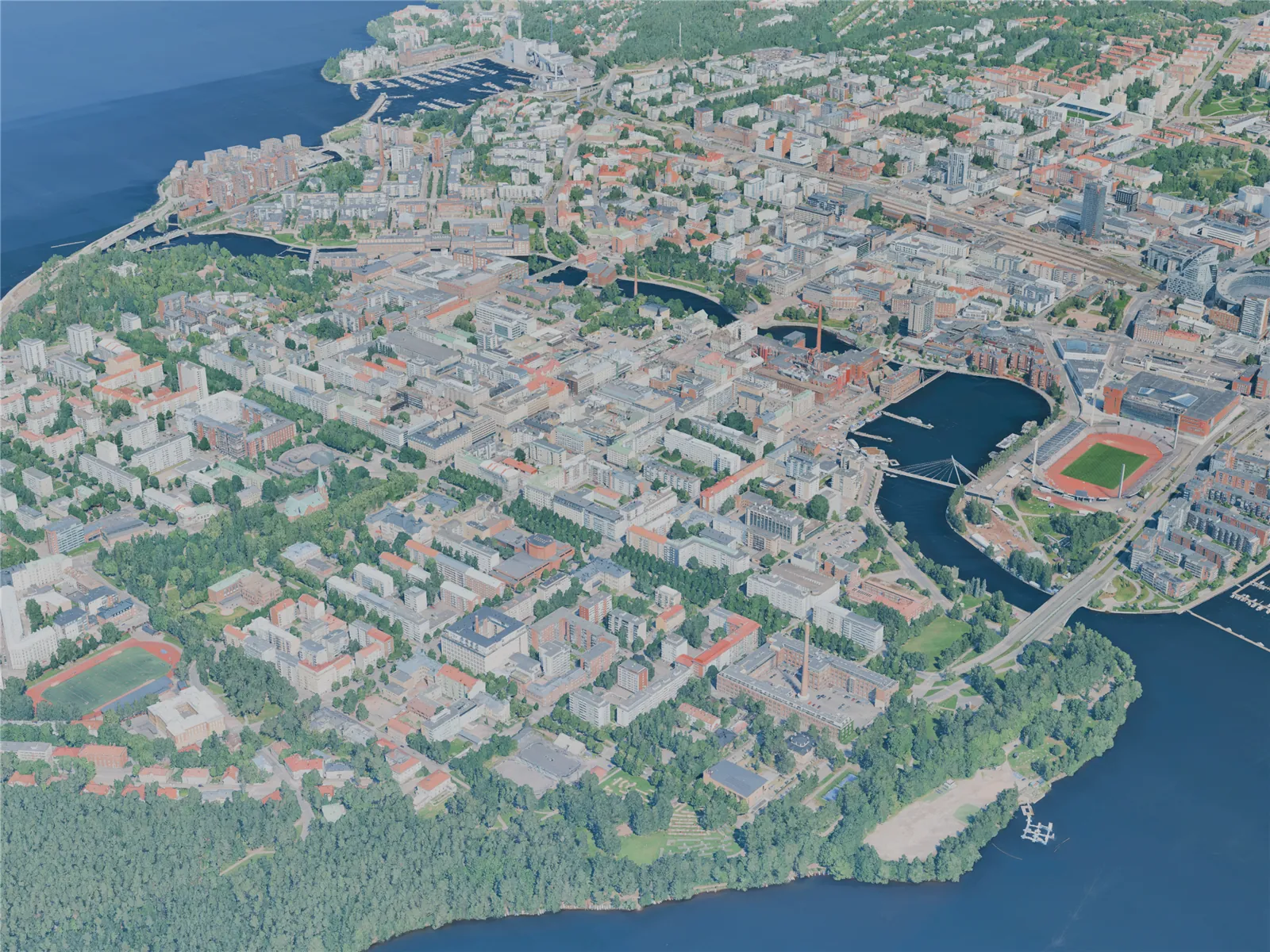Tampere City, Finland (2025) 3D Model main preview
