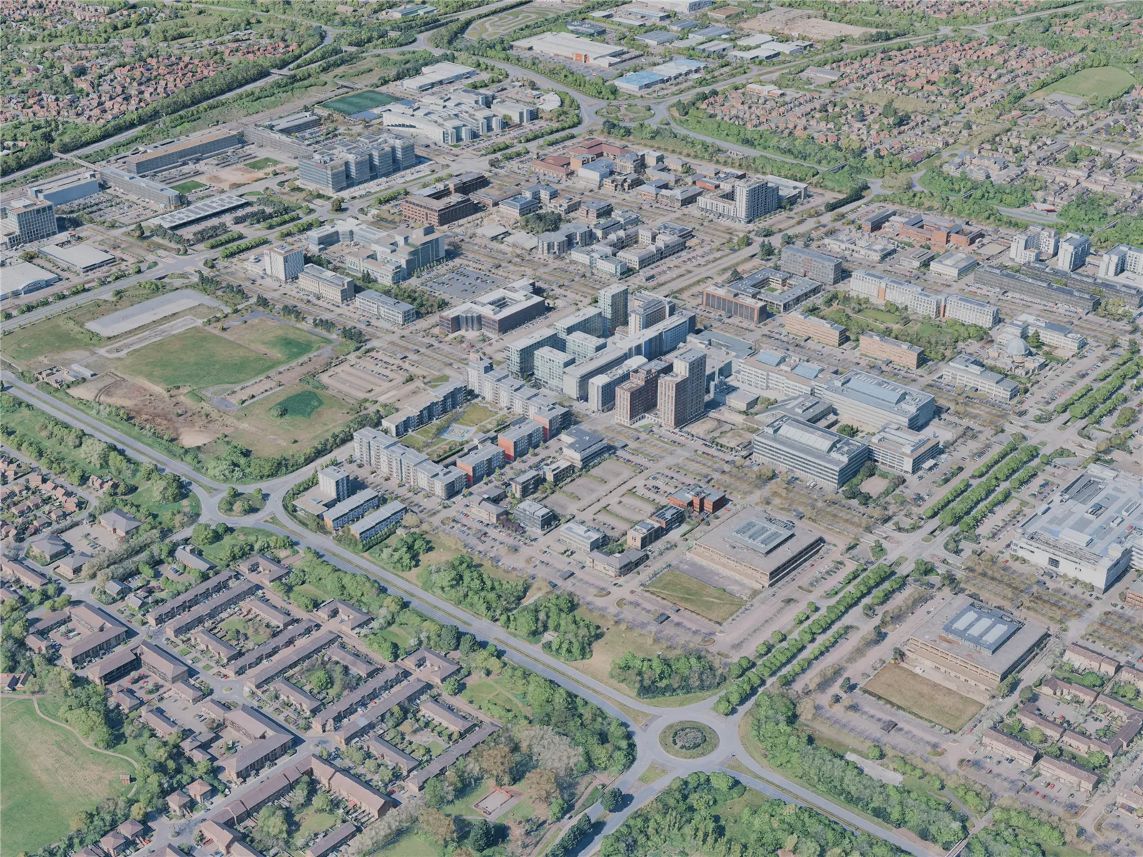 Milton Keynes City, UK (2025) 3D Model main preview