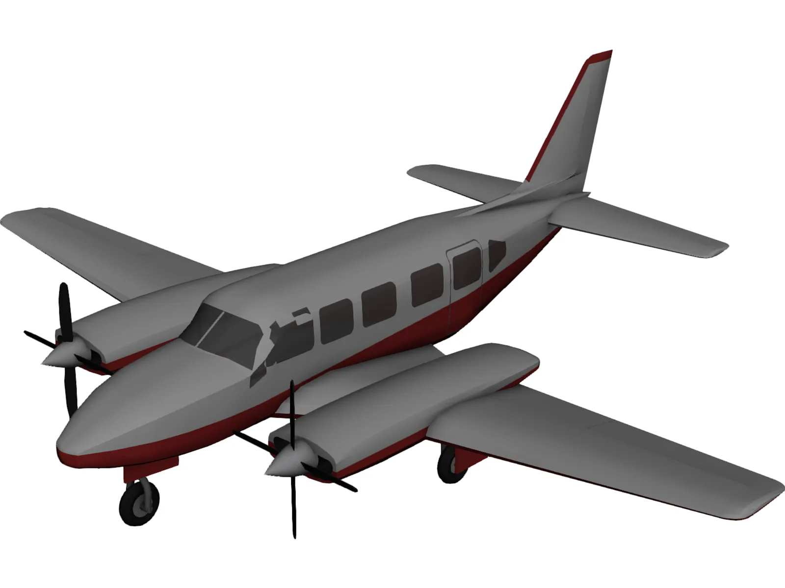 Piper PA-31 Navajo 3D Model