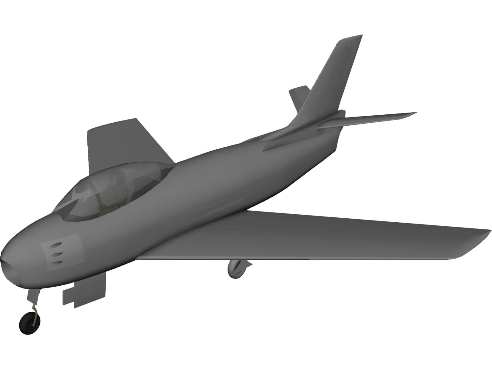 F-86 Sabre 3D Model