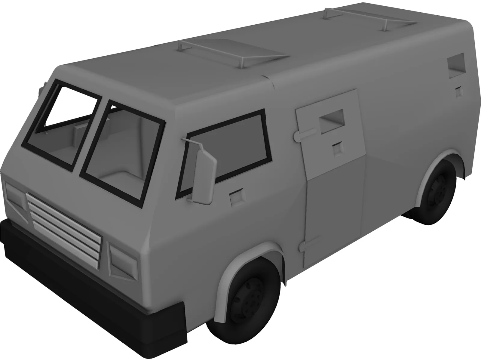Armor Van 3D Model