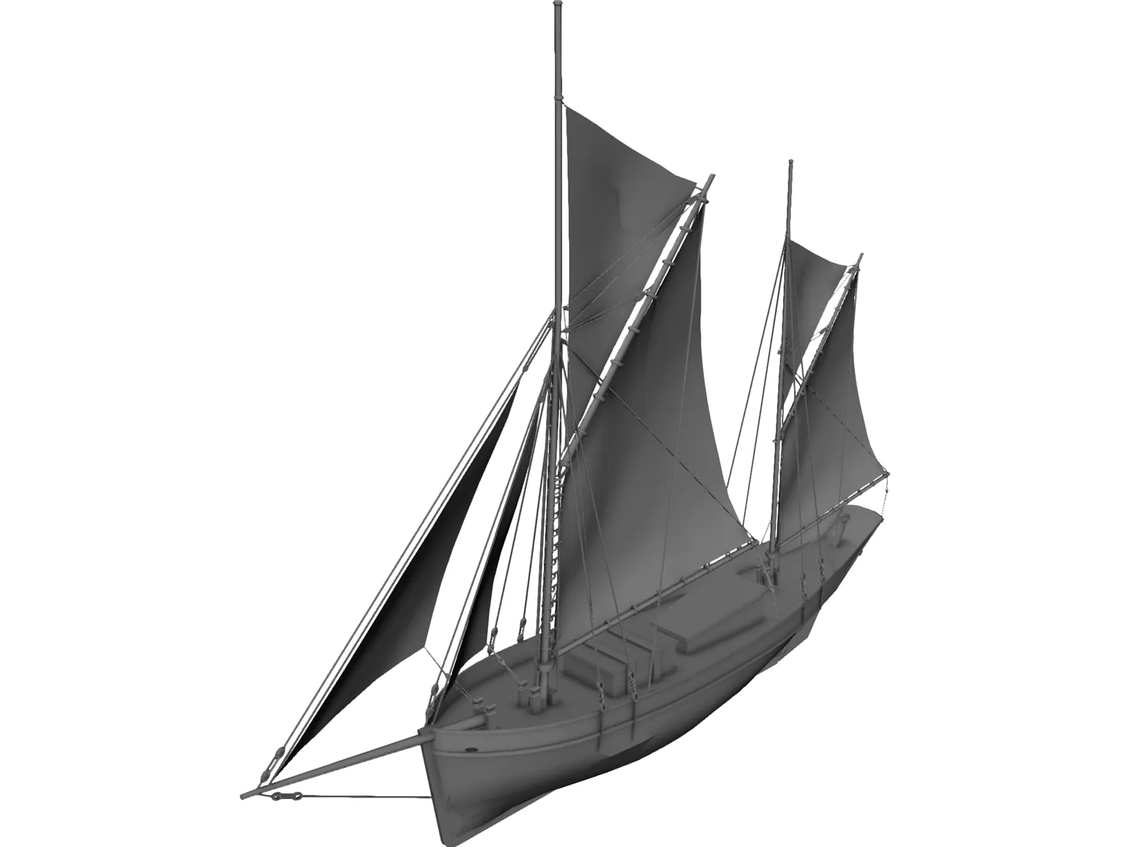 Ketch 3D Model