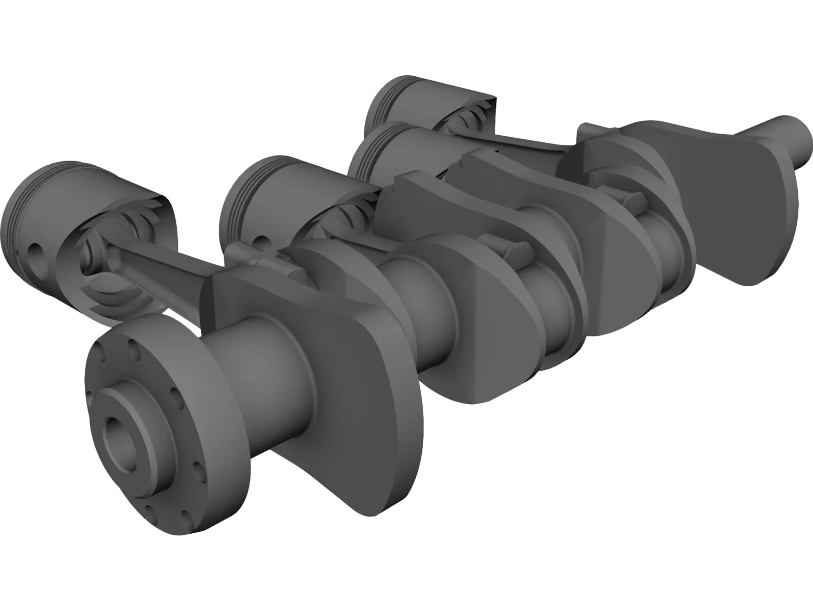 Crankshaft Alfa Romeo 3D Model