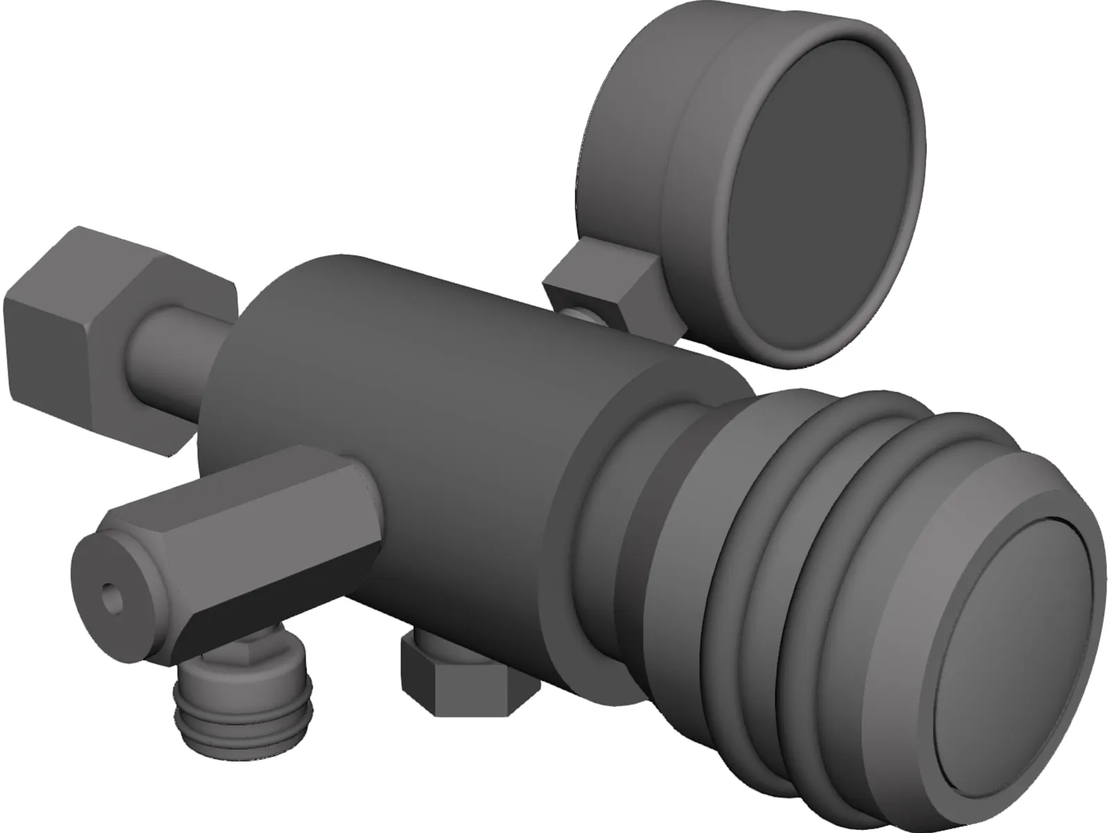 Gas Cylinder Valve Regulator 3D Model