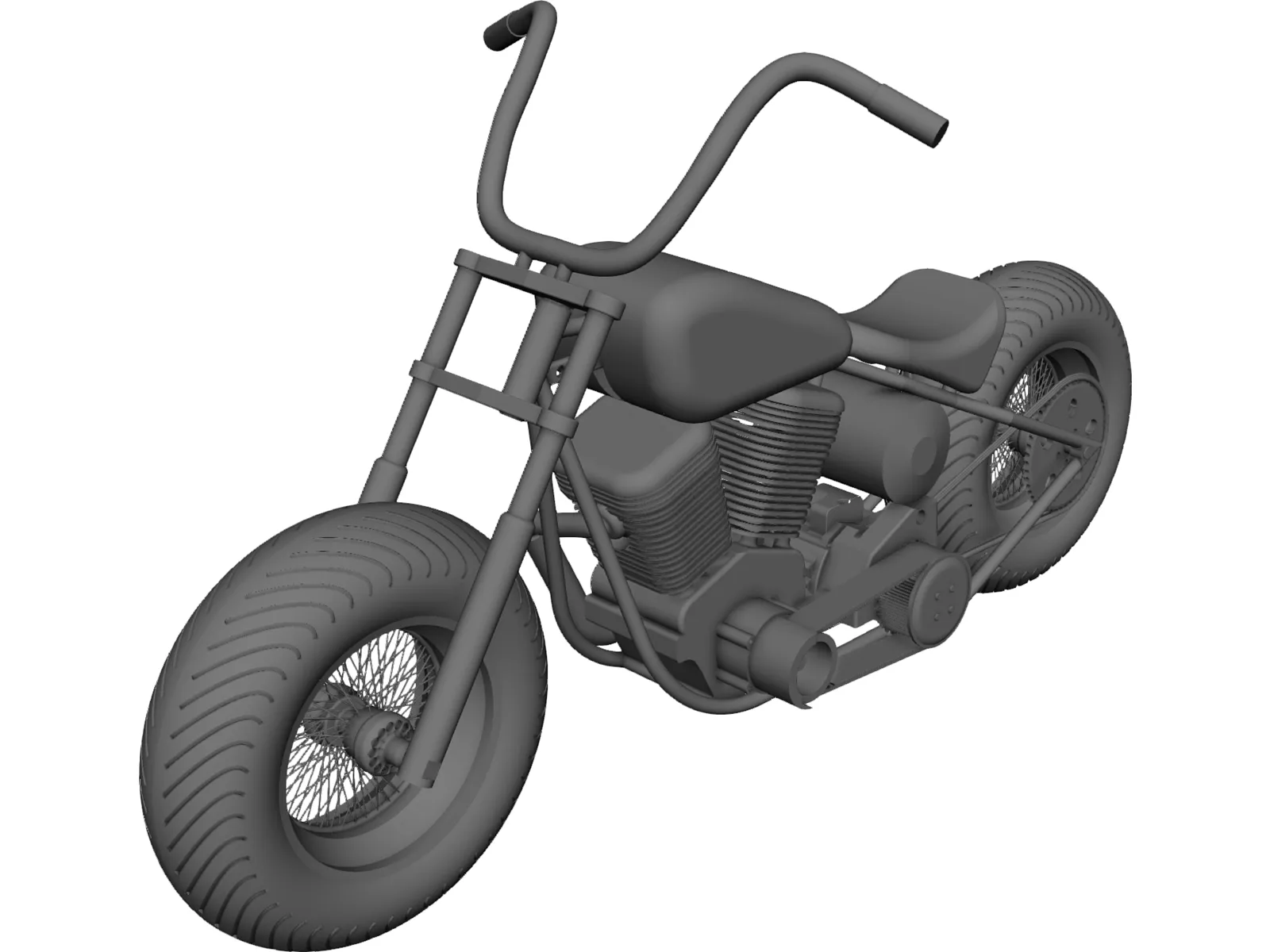 Turk Motorcycle 3D Model