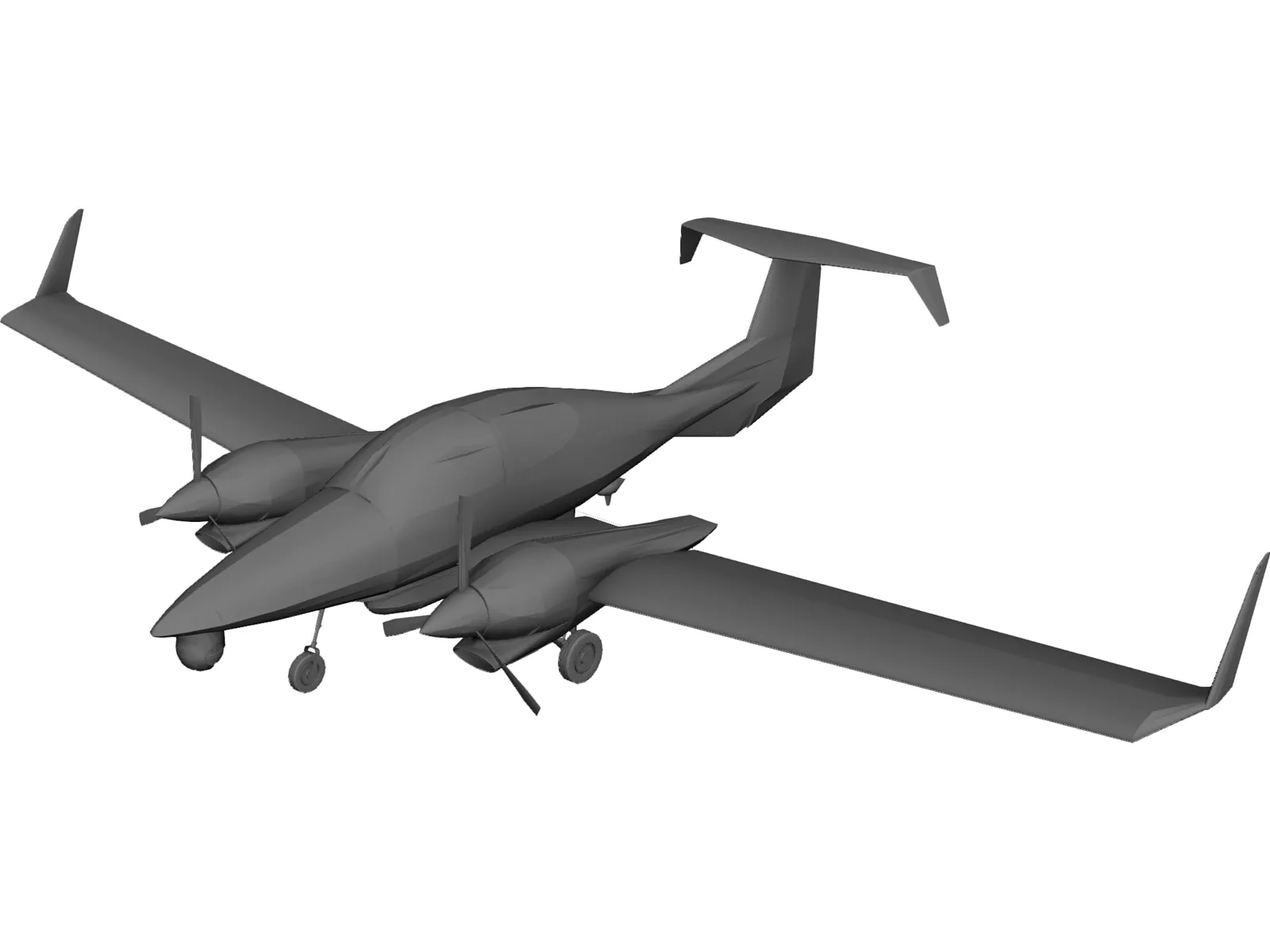 Diamond DA42 Twin Star 3D Model