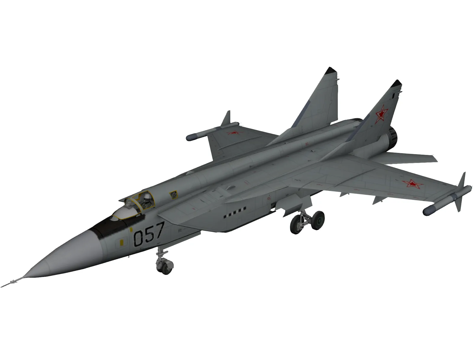 MiG-31A Foxhound 3D Model