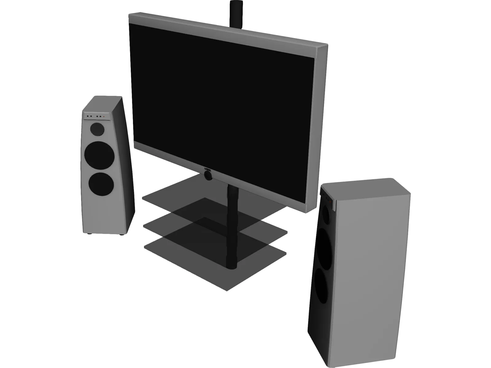 Lowe LED TV with Meridian Speakers 3D Model