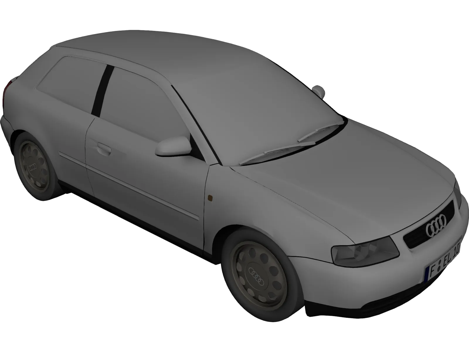 Audi A3 (8L) 3-door 2003 3D Model $149 - .3ds .c4d .fbx .lwo .obj .max -  Free3D