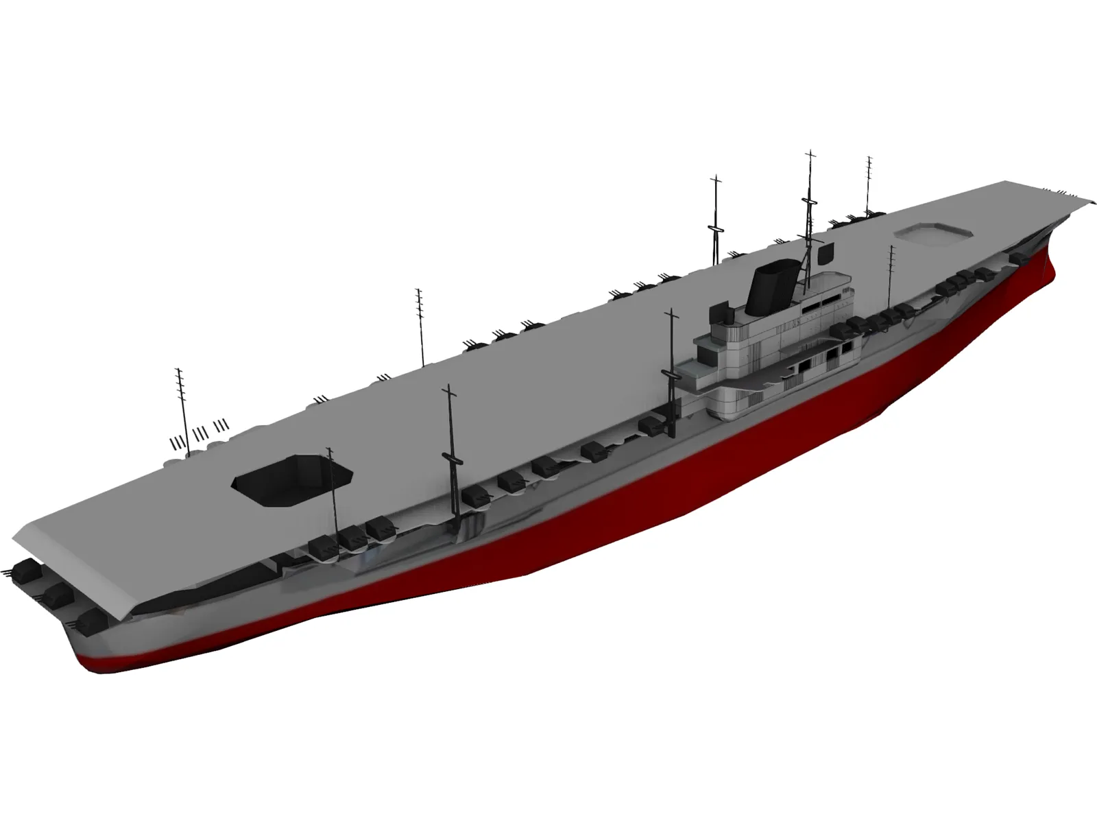 Shinano Aircraft Carrier 3D Model