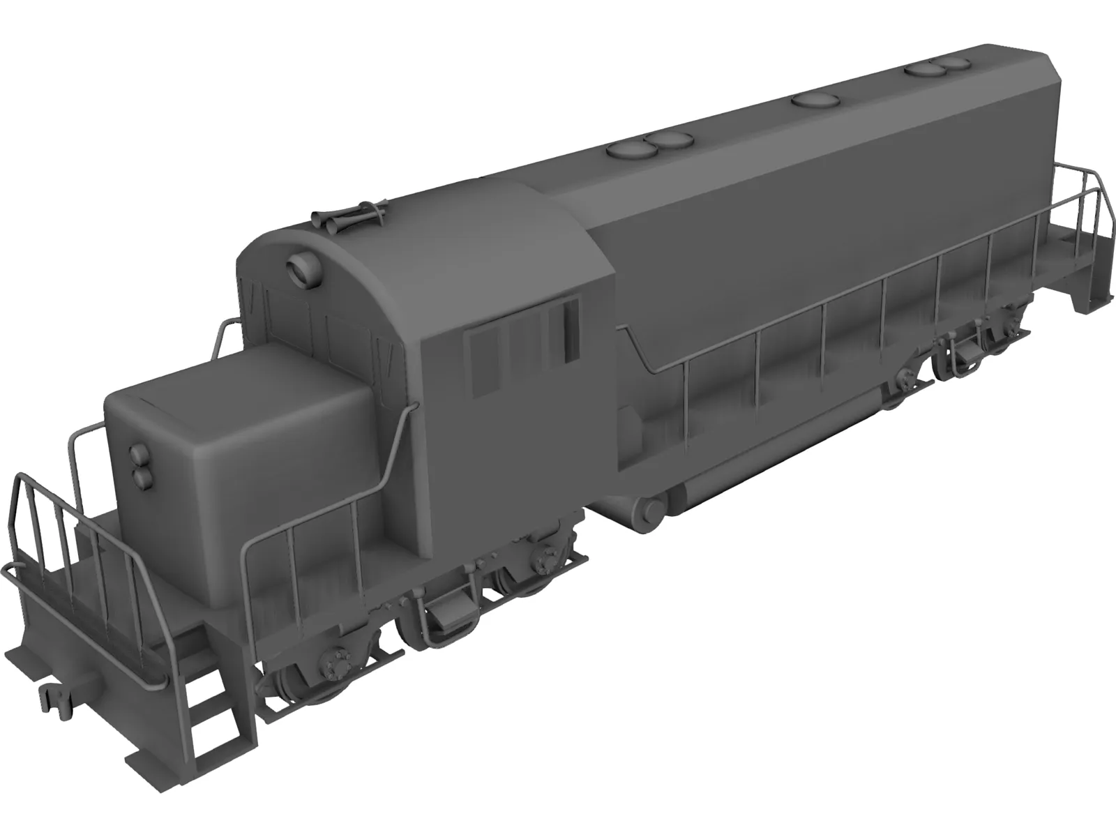 Chinese Train Engine 3D Model