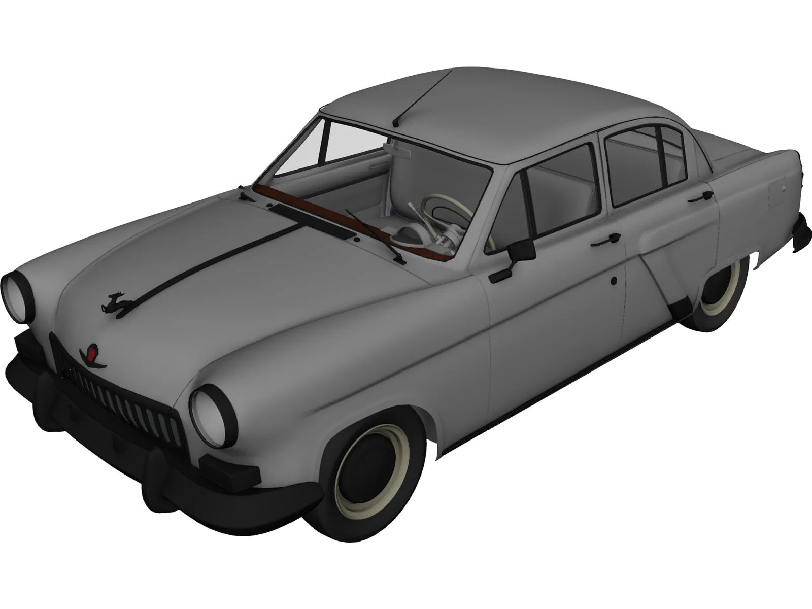 GAZ 21 Russian Classic Car 3D Model