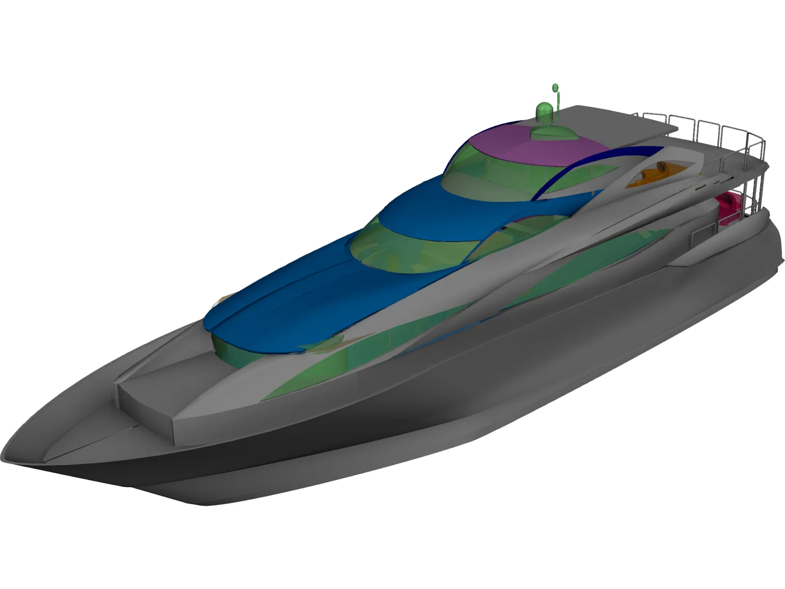 Sunseeker Yacht 3D Model