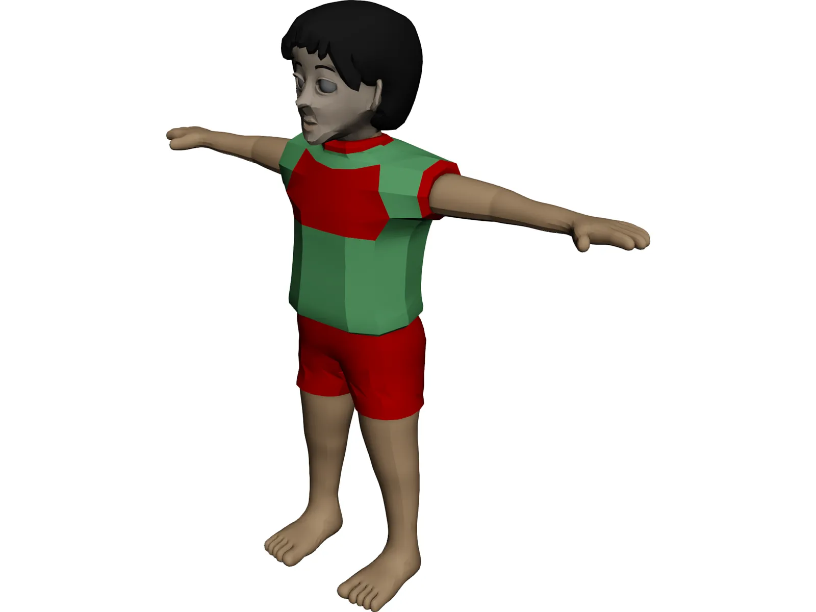 Cartoon Boy 3D Model
