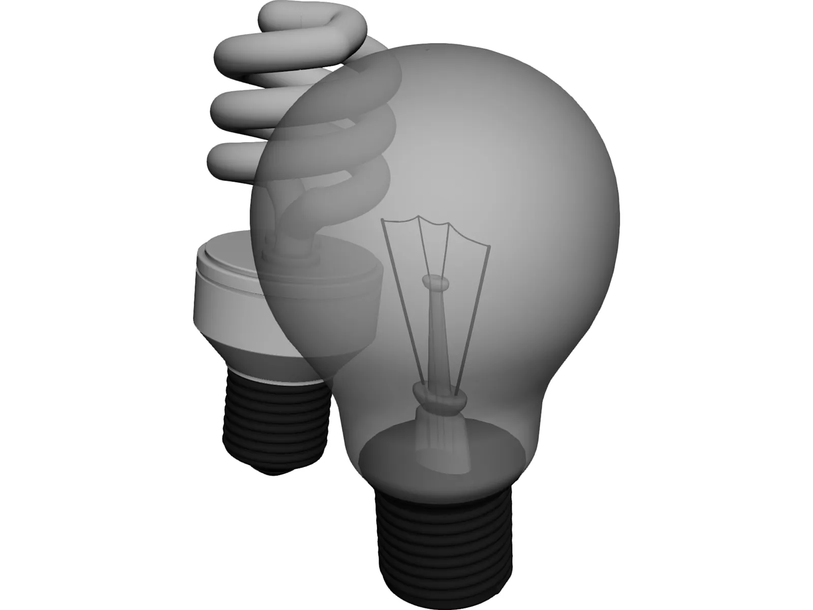 Giotto Dibondon Ordsprog Pogo stick spring Light Bulbs 3D Model - 3D CAD Browser