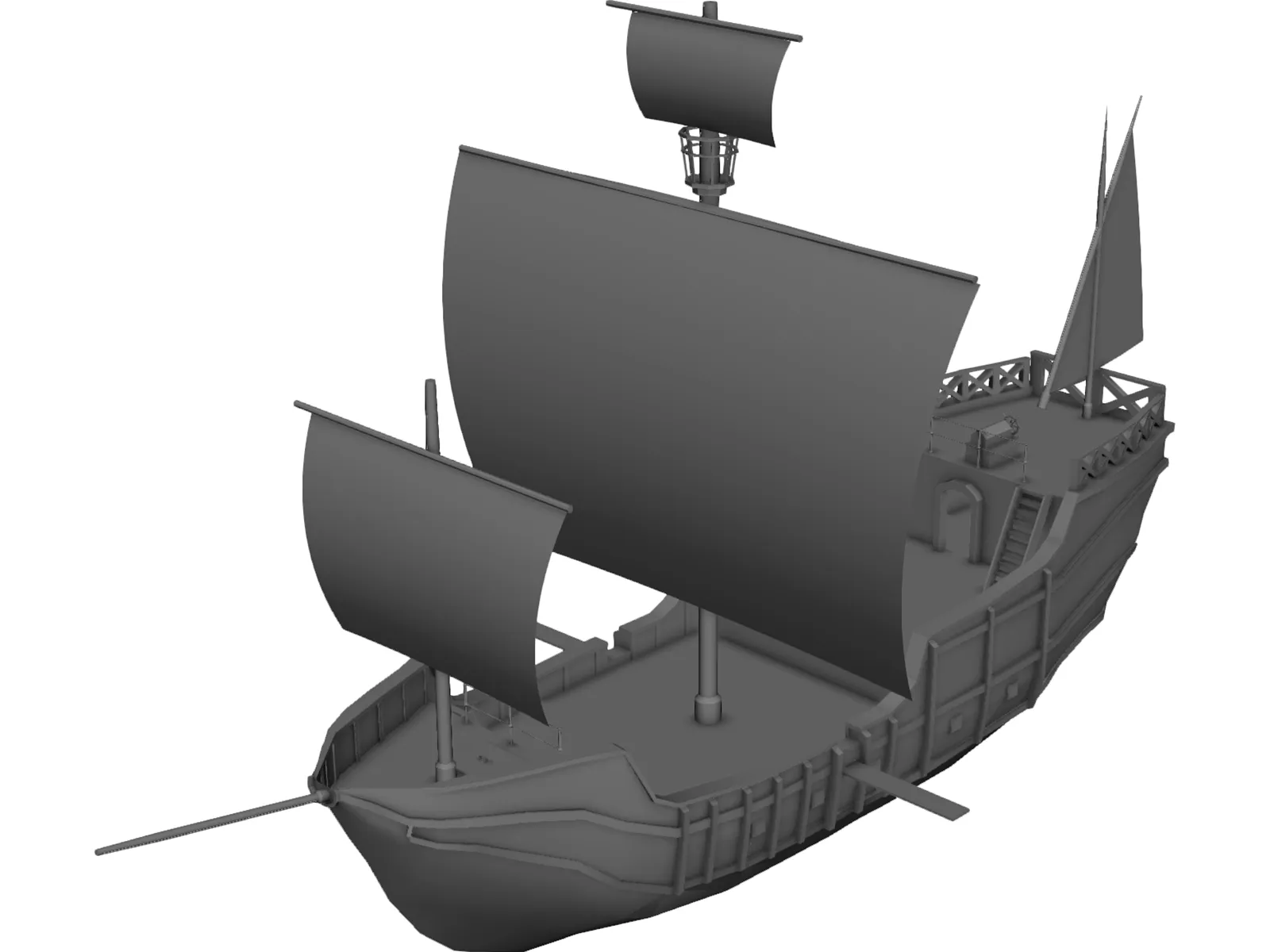 Galleon 3D Model