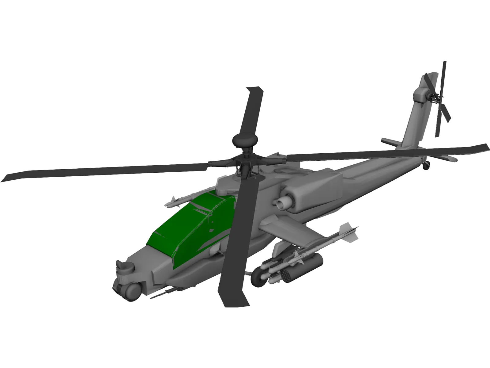 Boeing AH-64 Apache 3D Model