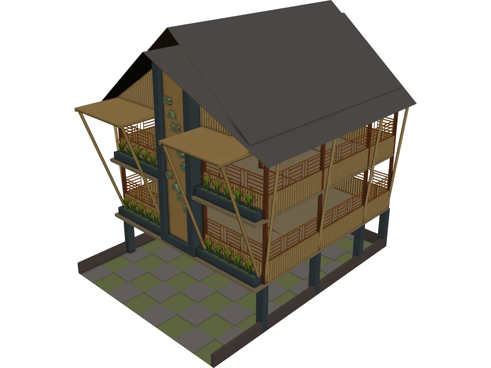 Bamboo Cafe 3D Model