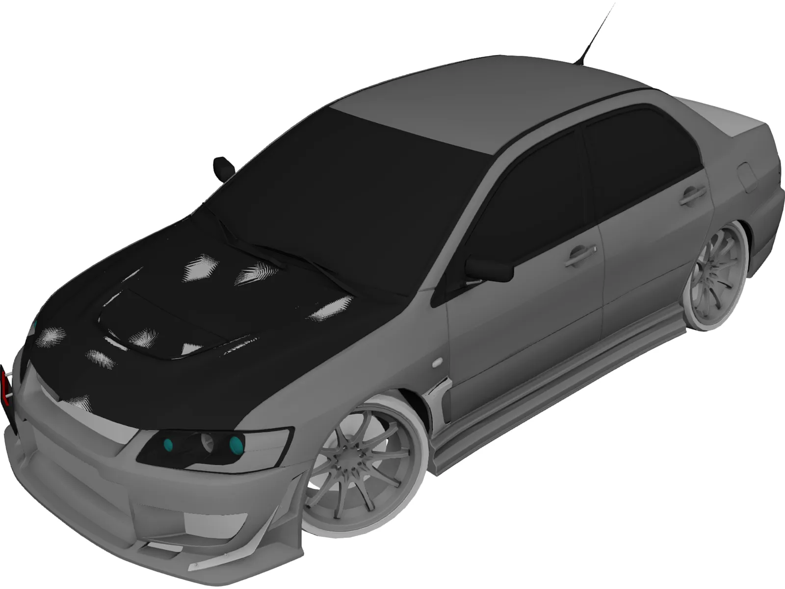 STL file mitsubishi lancer-Tokyo drift 🚗・3D printing design to