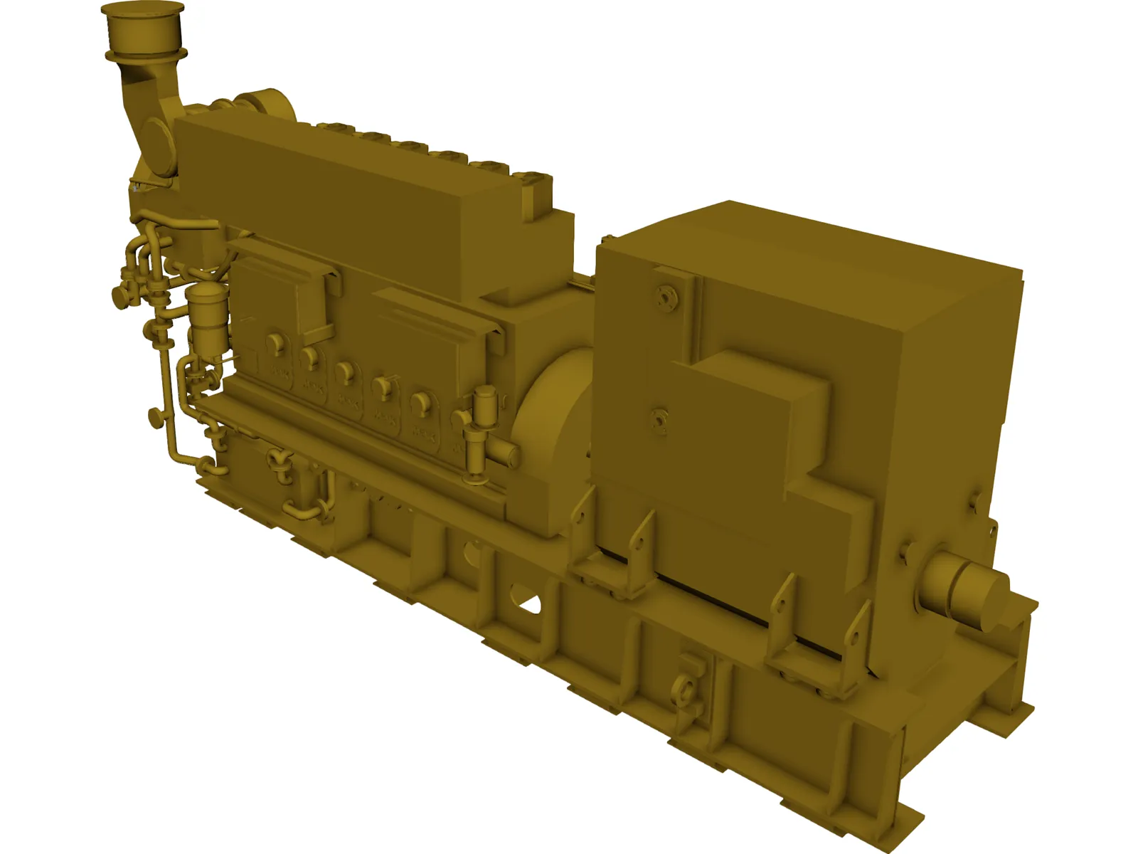 Engine Diesel Mak 6M25 Status5 3D Model