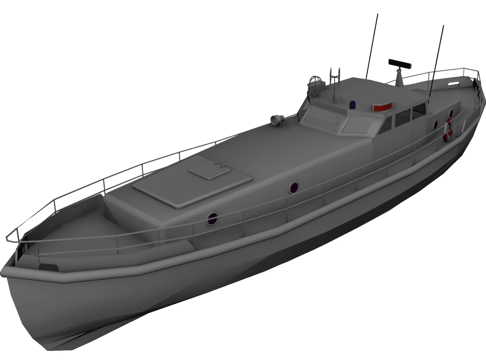 Solent Class Lifeboat 3D Model