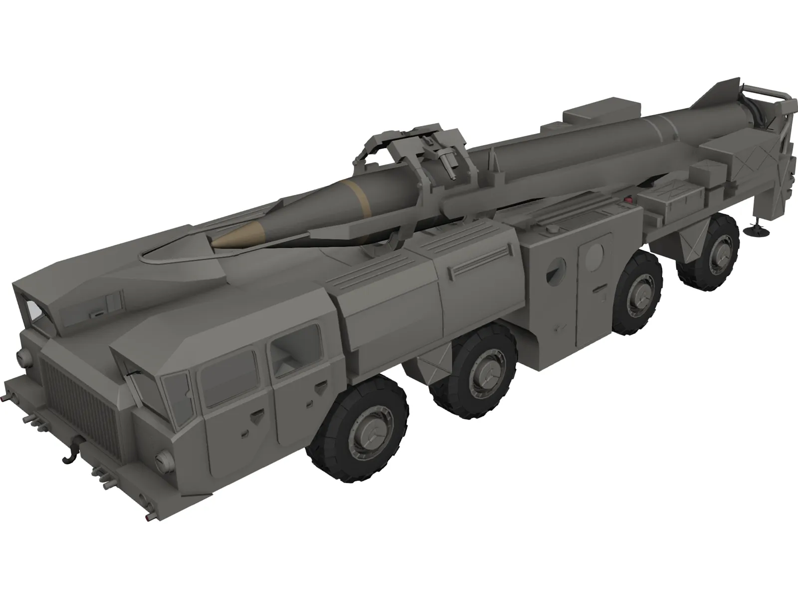 Scud Missile Launcher Maz 3D Model