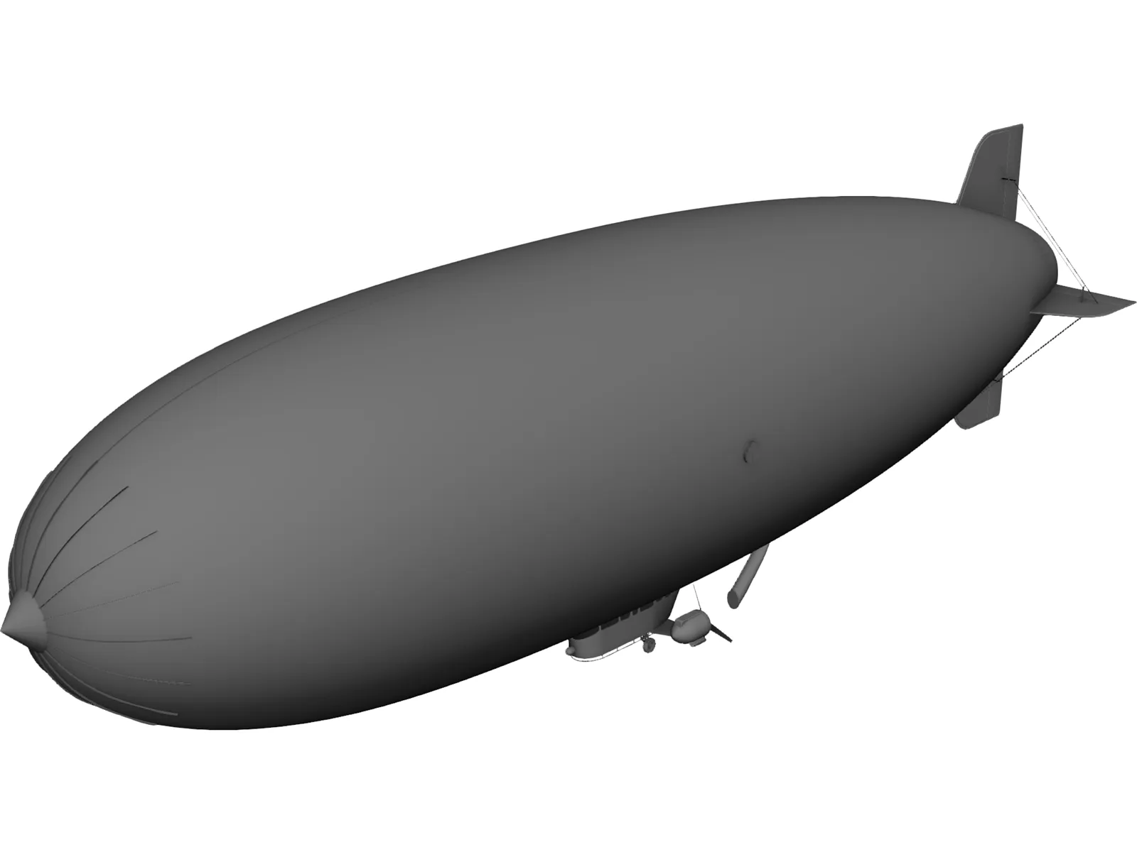 Goodyear Airship Blimp 3D Model