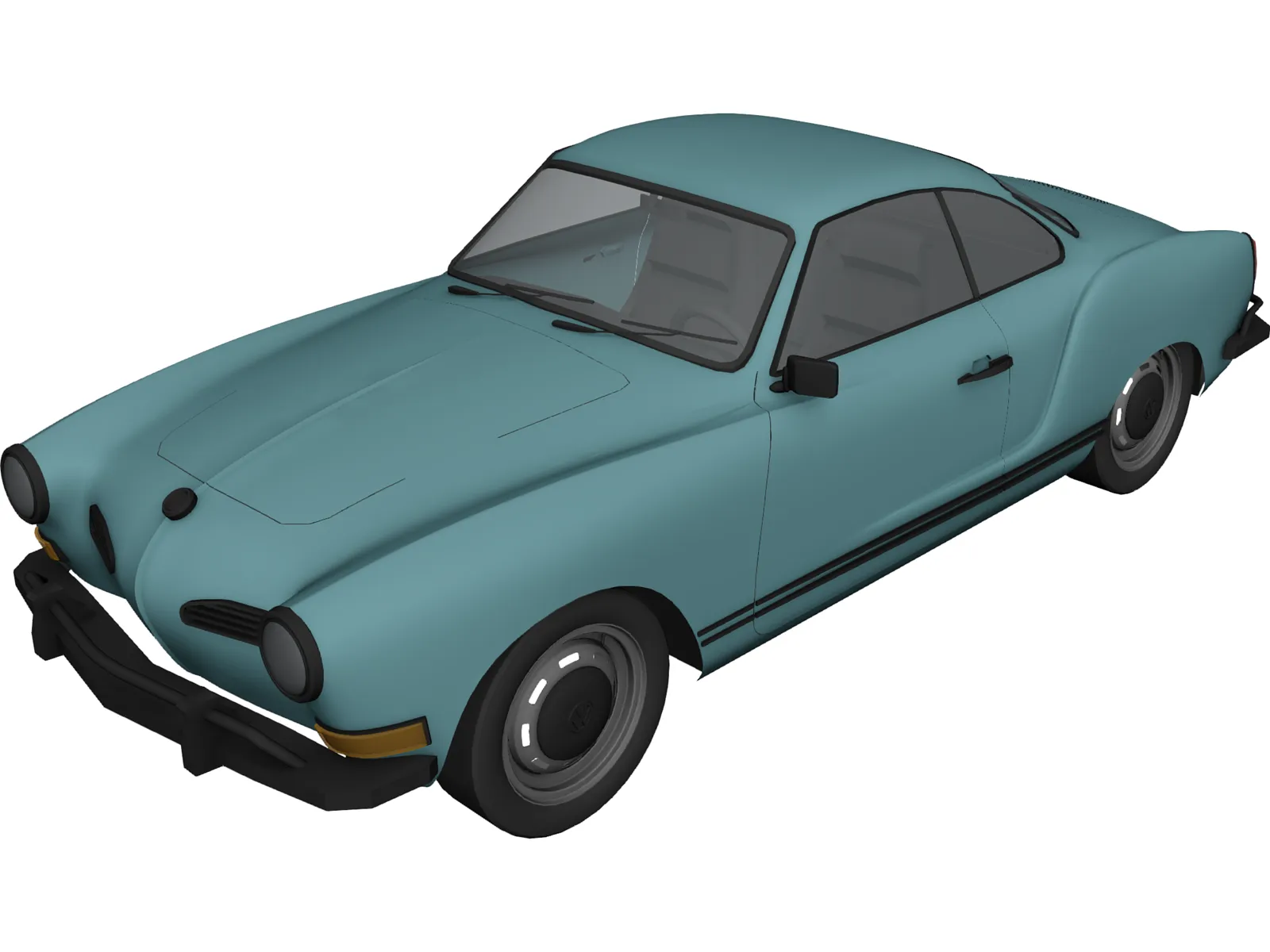 Volkswagen Karmann Ghia (1970) 3D Model