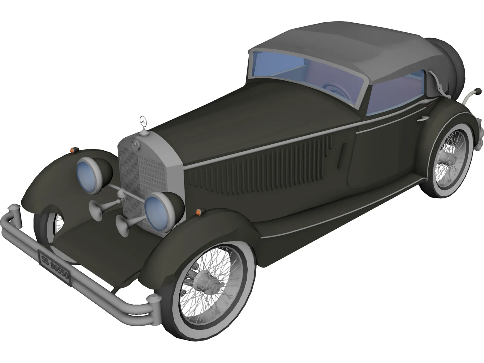 Mercedes-Benz SSK (1928) 3D Model