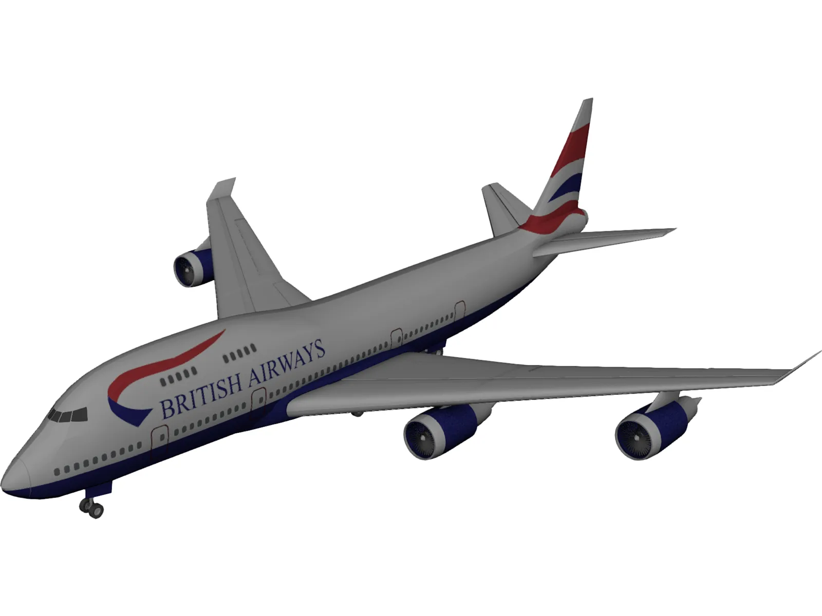 Boeing 747 British Airways 3D Model