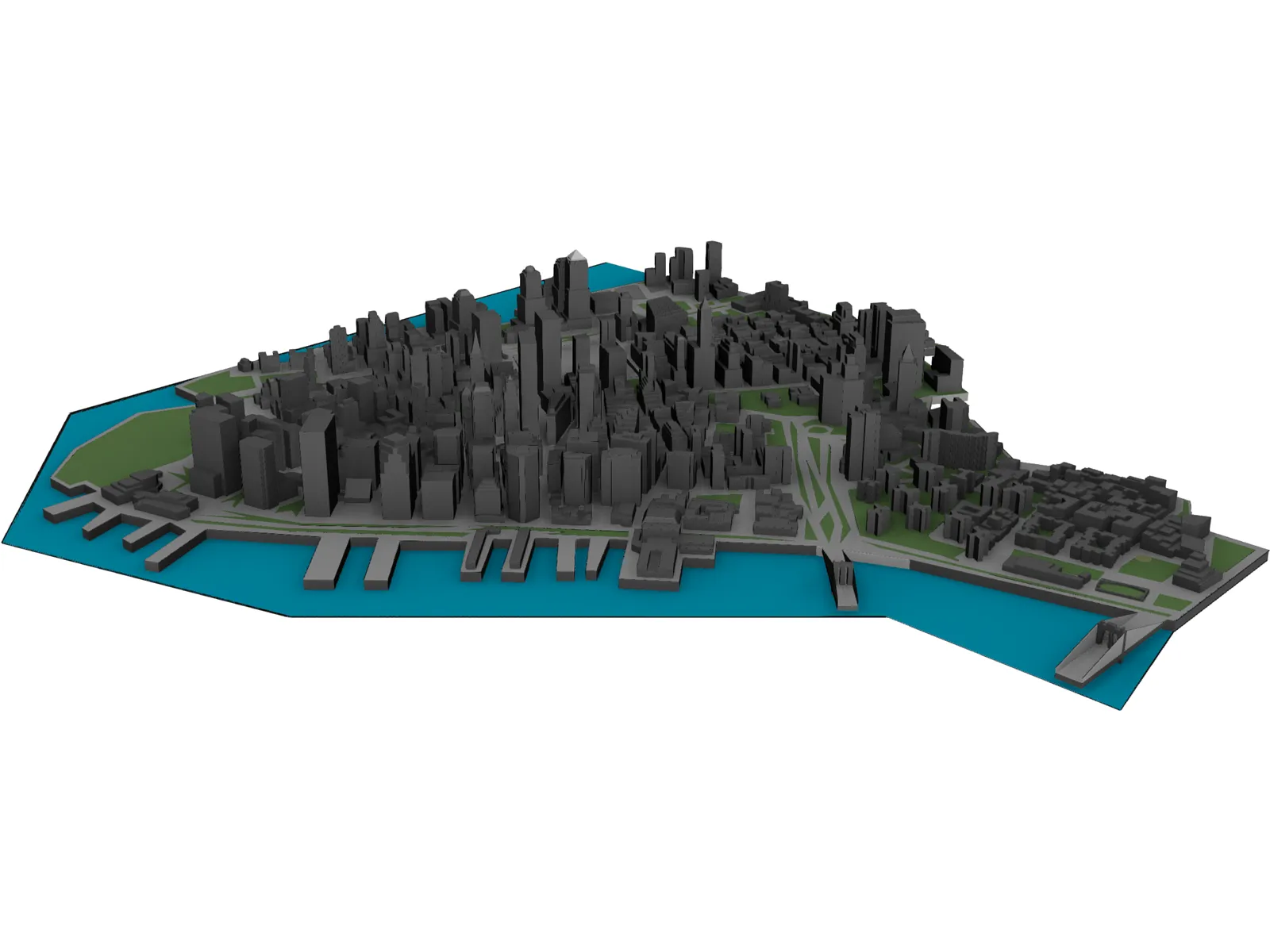 New York City Downtown 3D Model