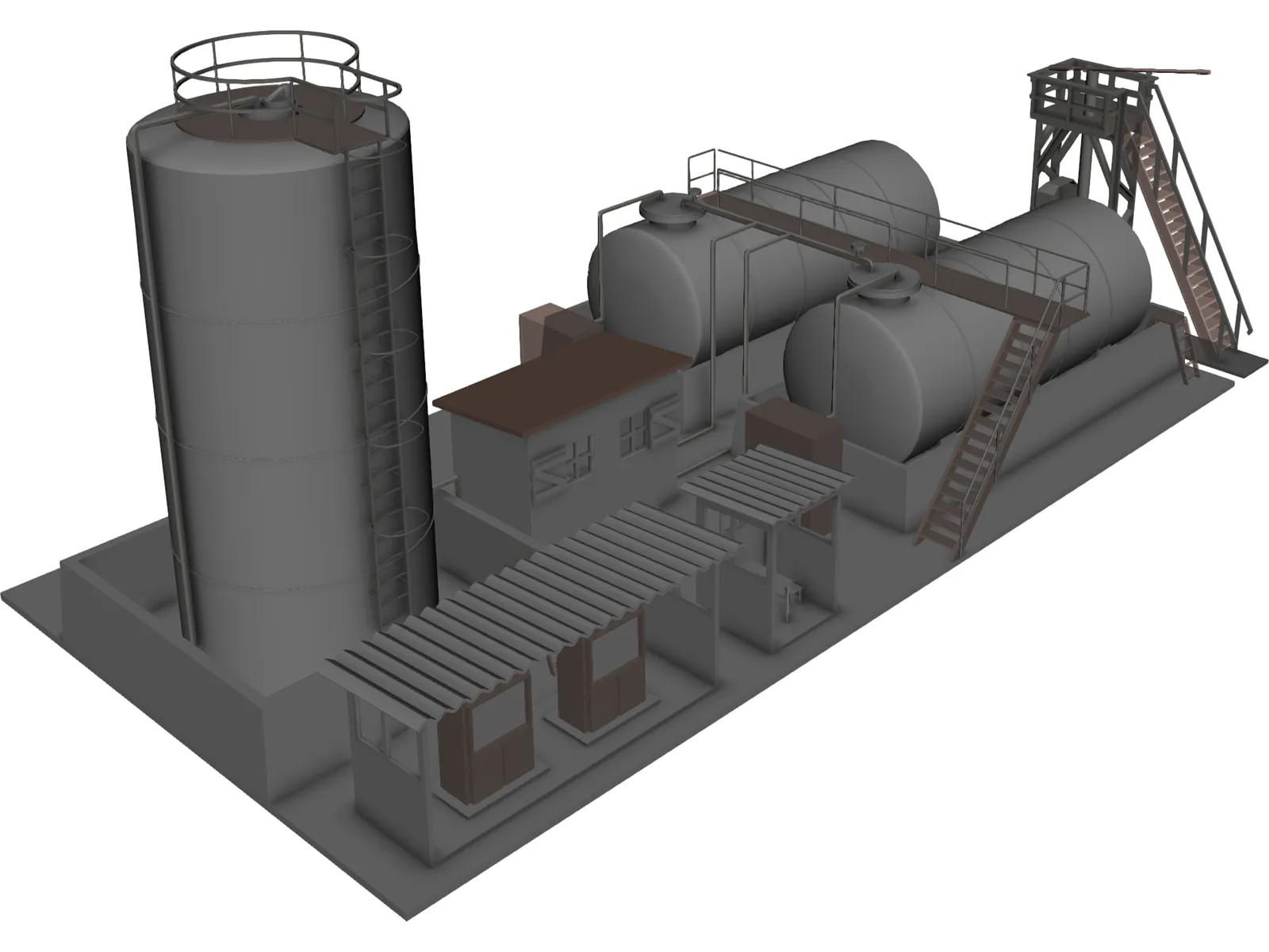 Diesel Pompstation 3D Model