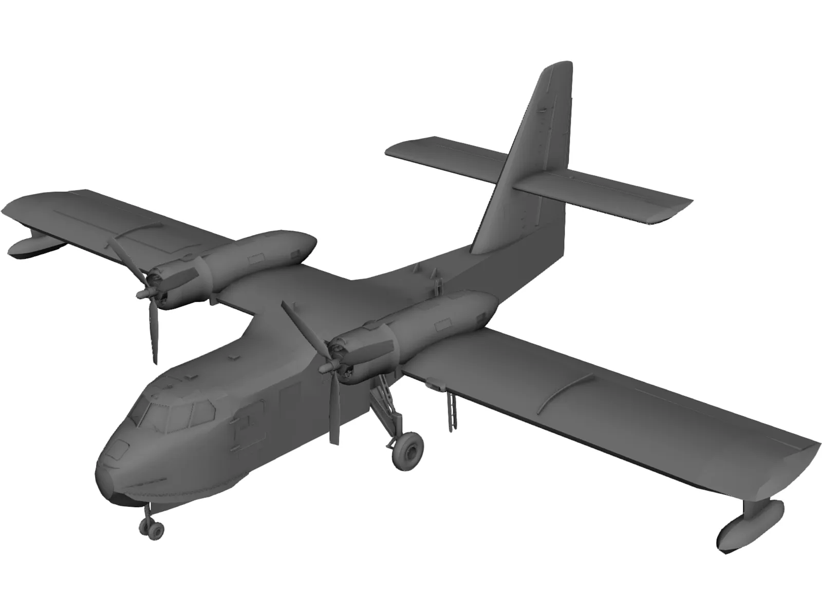 Canadair CL-215 Firefighting 3D Model