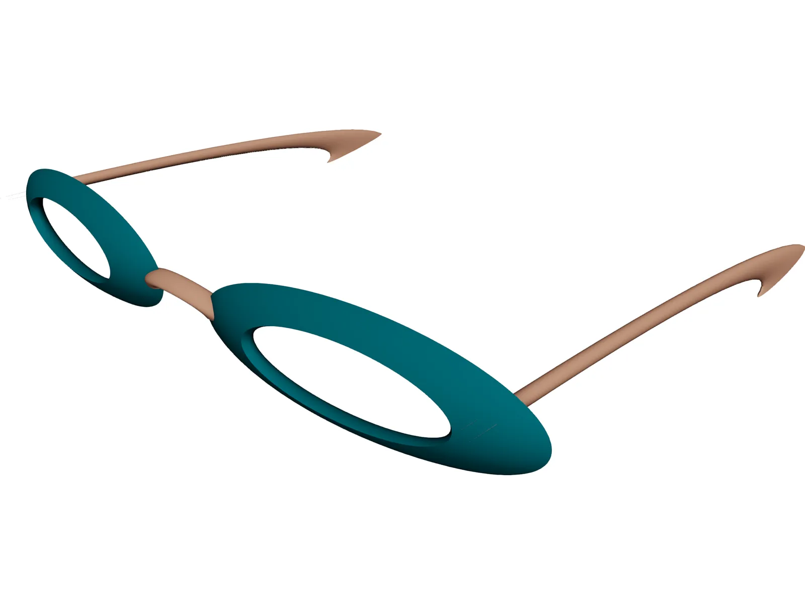 50s Style Glasses 3D Model