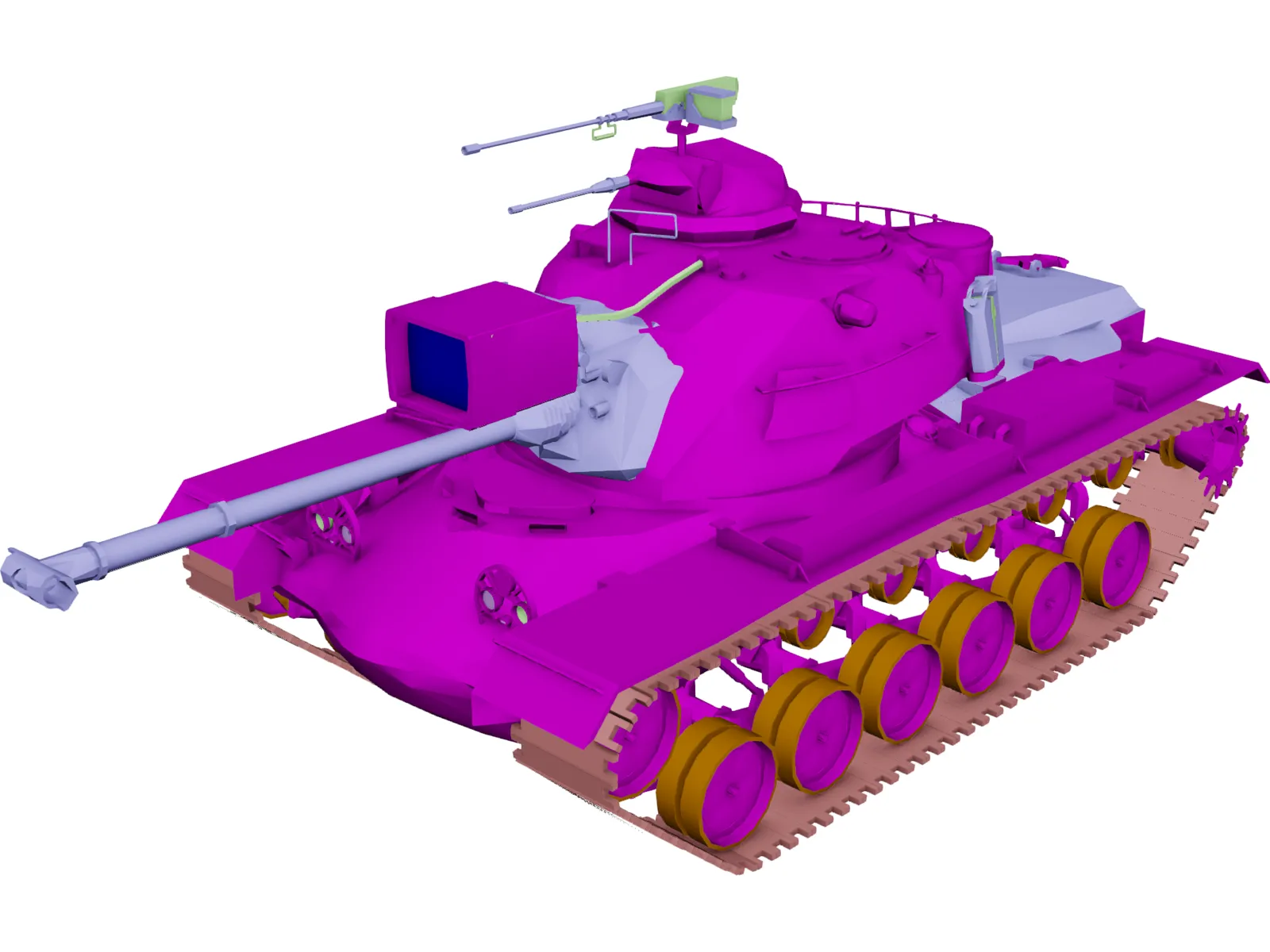 M48 A3 Patton 3D Model