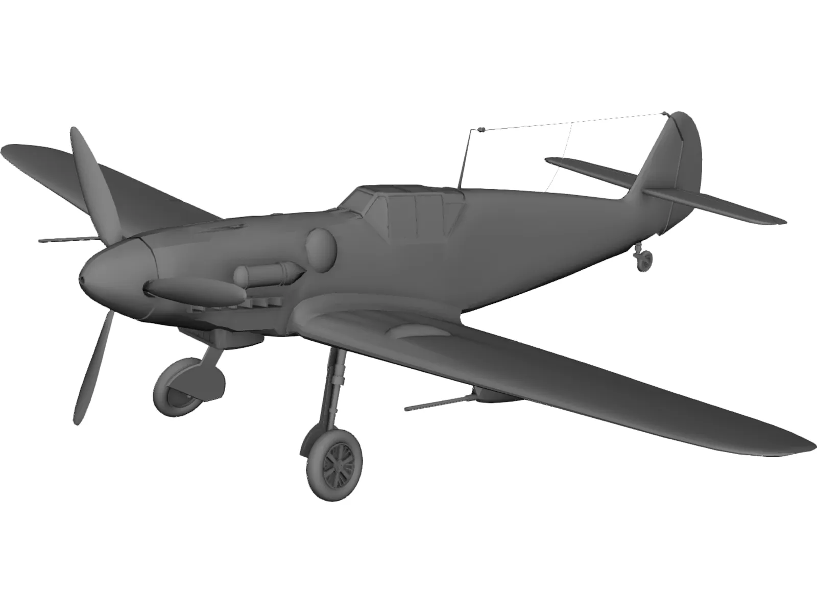 Messerschmitt BF-109G 3D Model