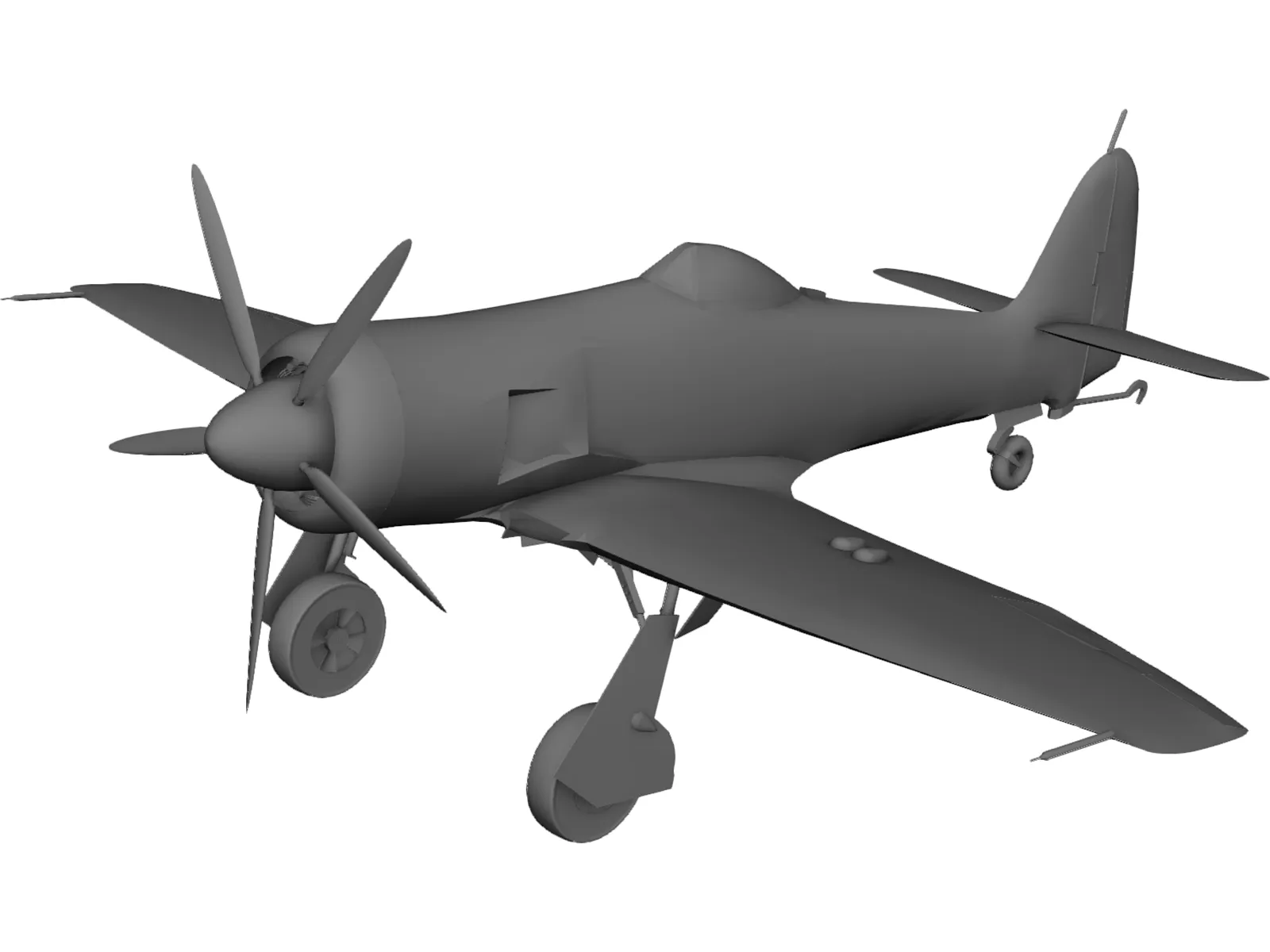 Hawker Sea Fury FB 11 3D Model