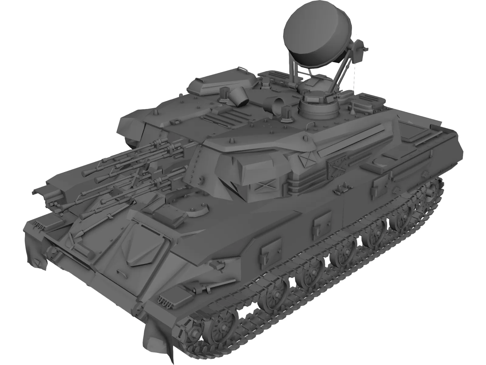 ZSU-23-4M Shilka 3D Model