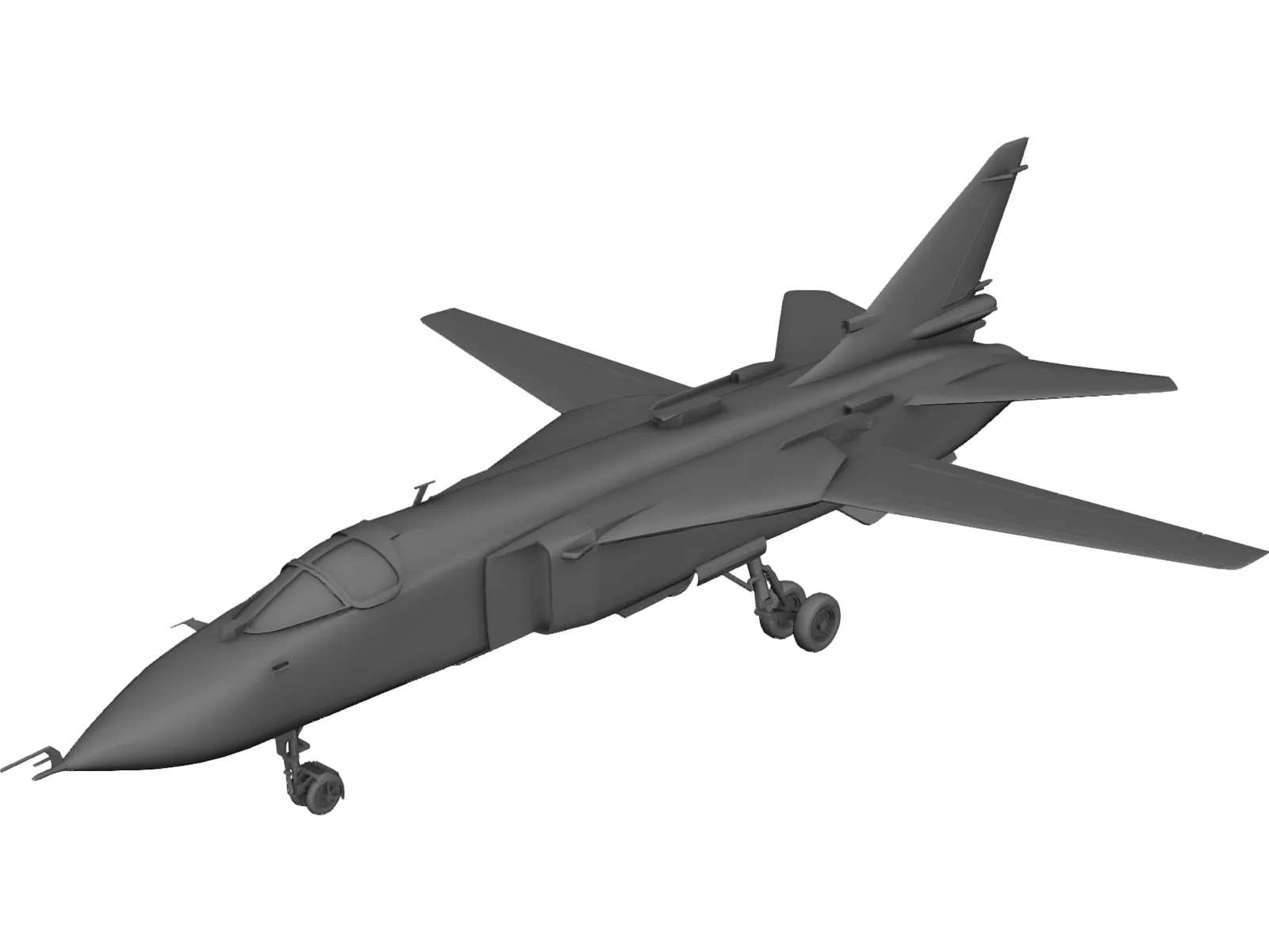 Sukhoi Su-24 Fencer C 3D Model