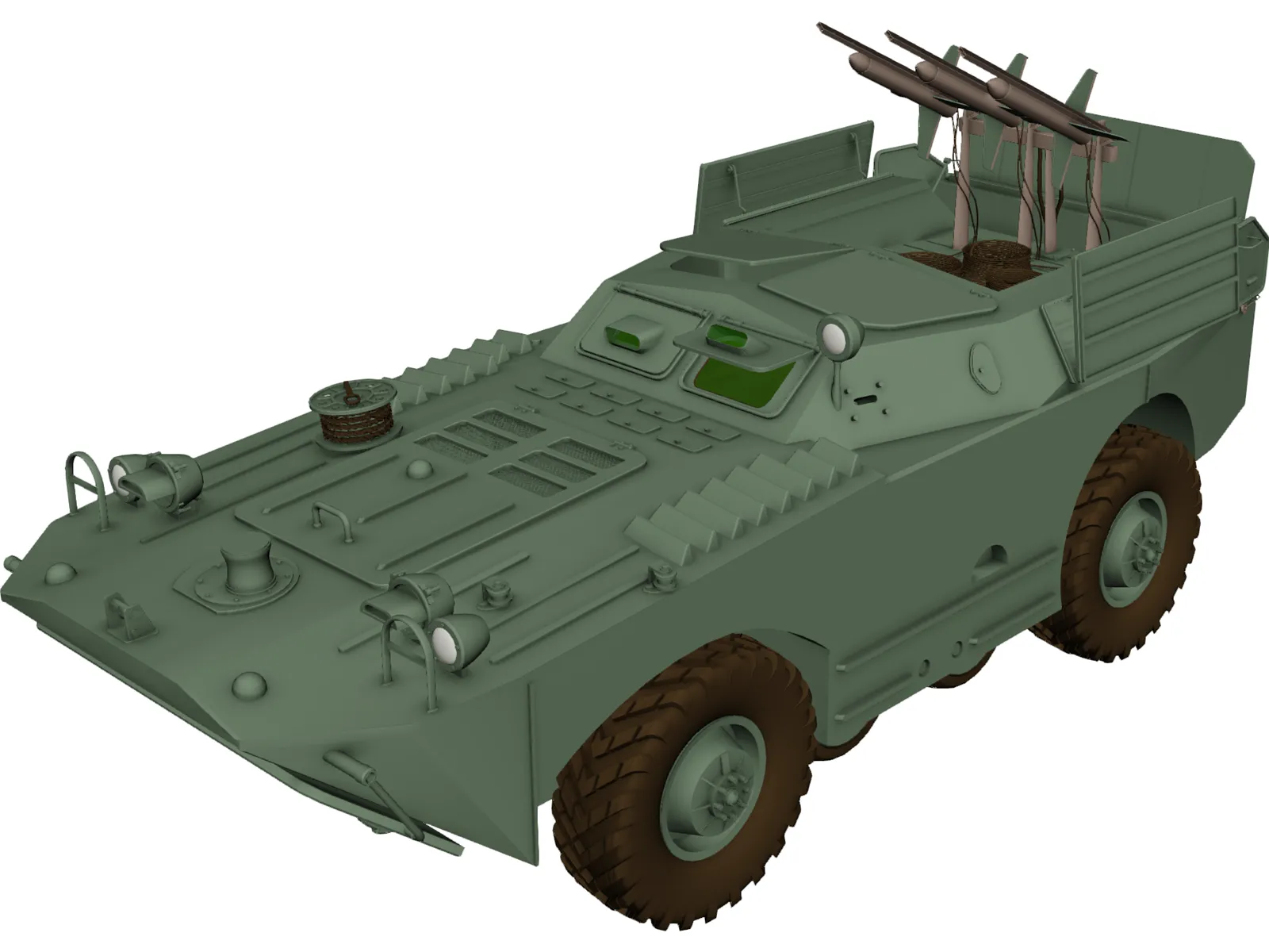 BRDM-1 and AT1 Snapper 3D Model