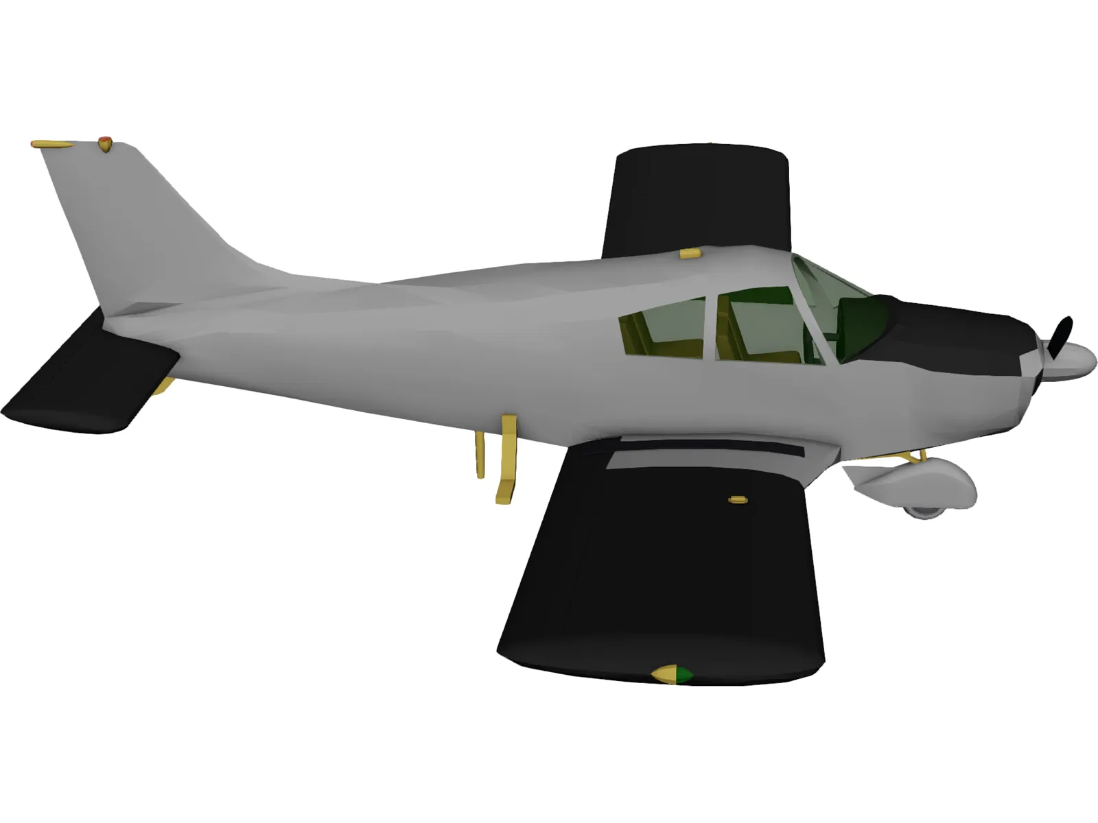 Piper PA-28 Cherokee 3D Model