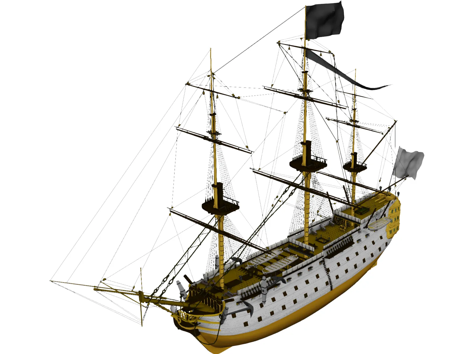 HMS Victory 3D Model