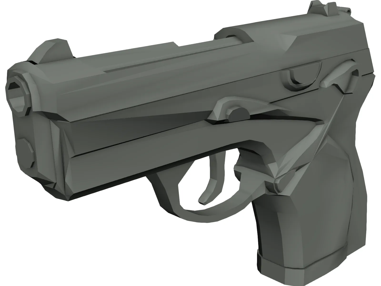 Berretta 9mm Pistol 3D Model