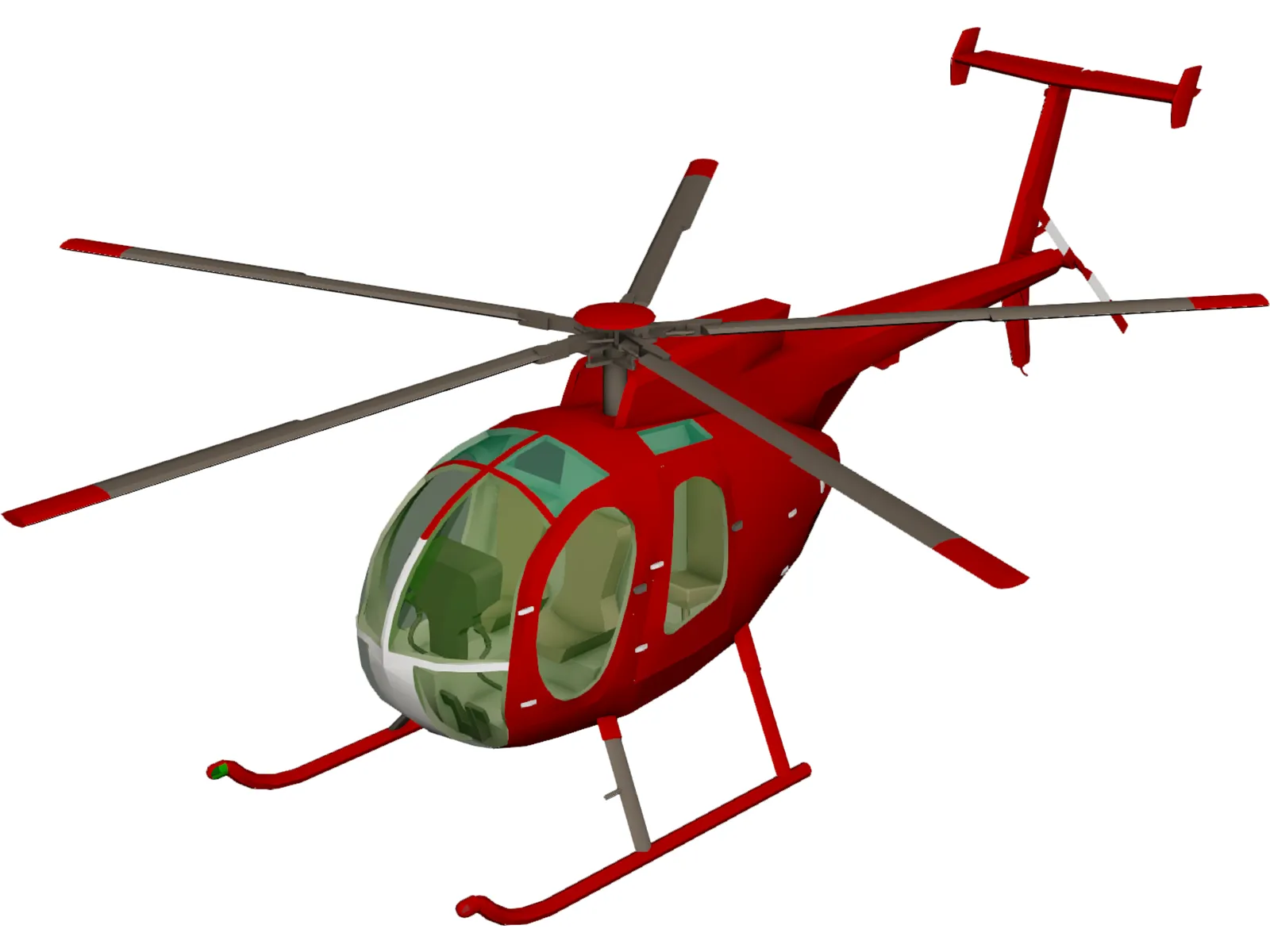 Hughes 500D 3D Model